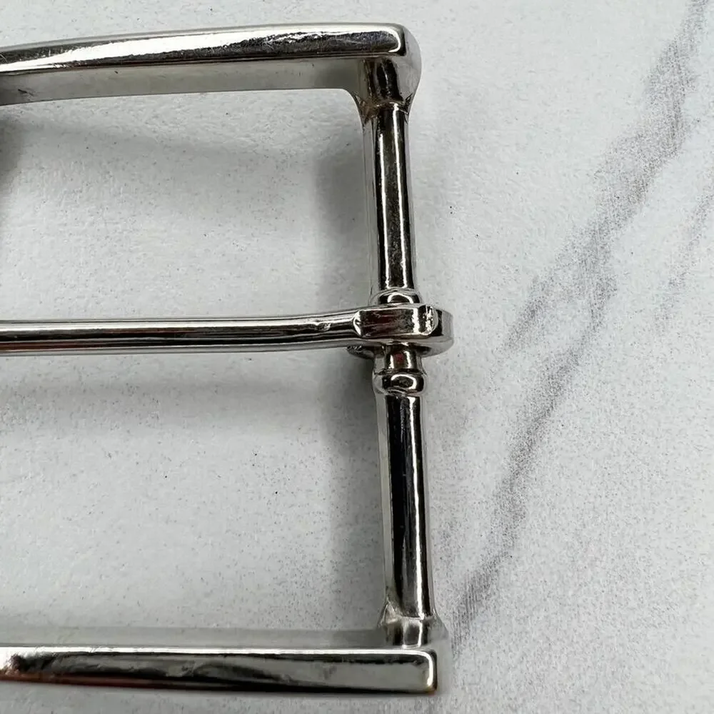 Silver Tone Simple Basic Belt Buckle